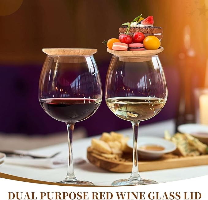 6 Pcs Wine Glass Charcuterie Topper, Wine Glass Topper Coasters Plate, Wine Glass Charcuterie Board Topper for Family Gatherings, Restaurants, Bars