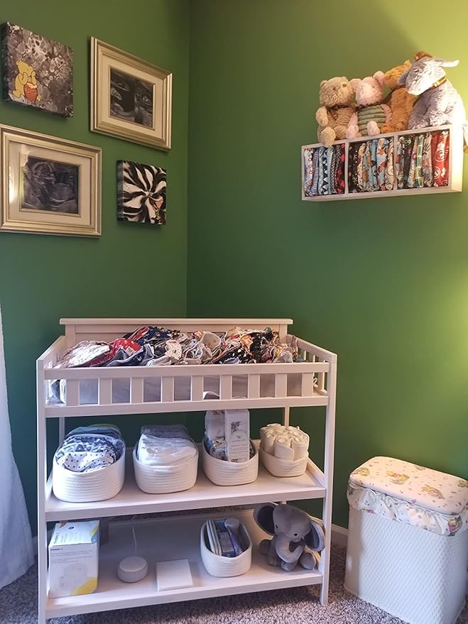 CubesLand Small Shelf Shelves Closet Basket,Back Shool Supplies,Woven Toy Basket Bin for Organizing,Storage Cube Organizer Basket Bin,Dog Cat Toy Basket Box,Over Toilet Storage Basket,White 5-Piece