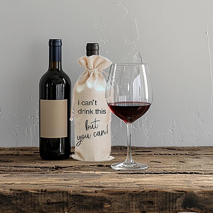 comfit Wedding Wine Bag Engagement Gifts for New Couples,Bridal Shower Wine Gift Bag,Mr and Mrs Marriage Wedding Gifts,Wine Champagne Gift Bag With Drawstring, Getting Engaged