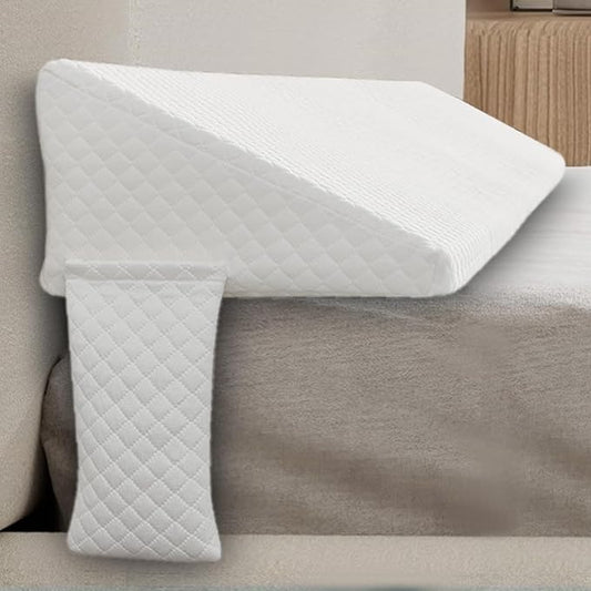 JJDANFILL Queen Size Bed Wedge Pillow Plus for Sleeping, Headboard Pillow/Bed Gap Filler/Mattress Wedge Close The Gap (0-8"), Between Your Headboard and Mattress. (60"*10"*6")