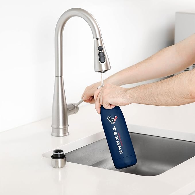 FOCO NFL unisex-adult NFL Team Logo Wordmark Chill Water Bottle