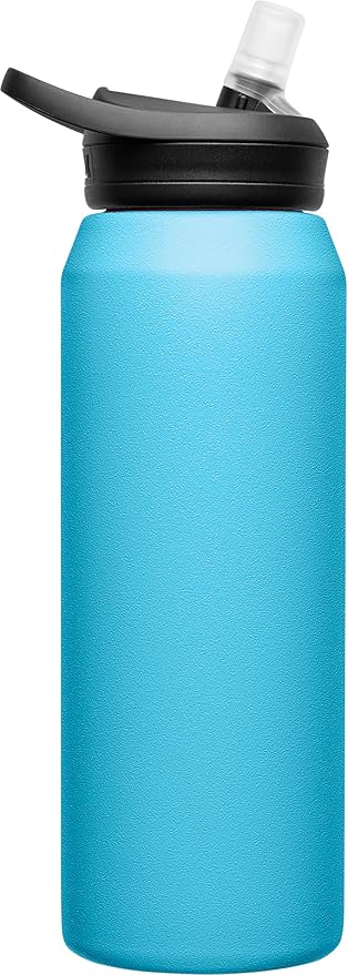 CamelBak Eddy+ 32oz Water Bottle with Straw in Nordic Blue - Insulated Stainless Steel Thermos with Double Wall