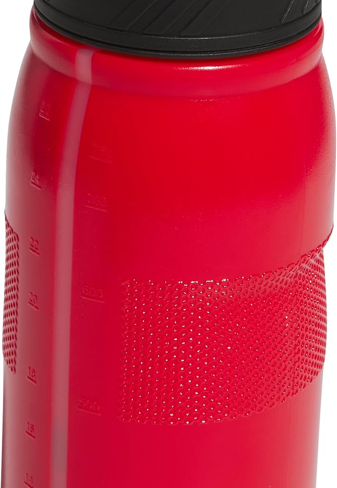 adidas 750 ML (28 oz) Stadium Refillable Plastic Sport Water Bottle, Scarlet Red/Black/Black, One Size