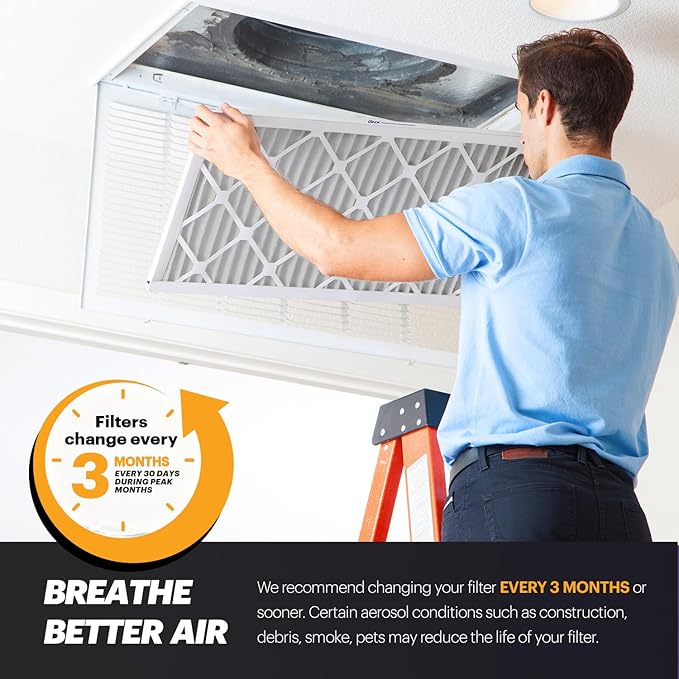 BNX TruFilter 20x24x1 Air Filter MERV 11 (6-Pack) - MADE IN USA - Allergen Defense Electrostatic Pleated Air Conditioner HVAC AC Furnace Filters for Allergies, Dust, Pet, Smoke, Allergy MPR 1200 FPR 7