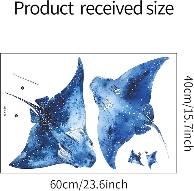 Removable Vinyl Whale Wall Decal Sea Life Wall Sticker Decor Nursery Kidsroom School Classroom Livingroom Bedroom Bathroom Coastal Ocean Fish Murals Decals