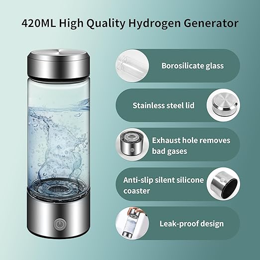 Hydrogen Water Bottle, Premium Hydrogen Water Bottle Generator, Suitable for Home, Travel, Sports and Healthy Gifting