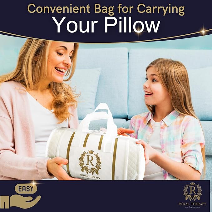 Royal Therapy Travel Memory Foam Pillow, Camping Pillow, Cervical Pillow for Neck Pain, Contour Pillow, Pillow for Neck and Shoulder Pain, Neck Pain Pillow