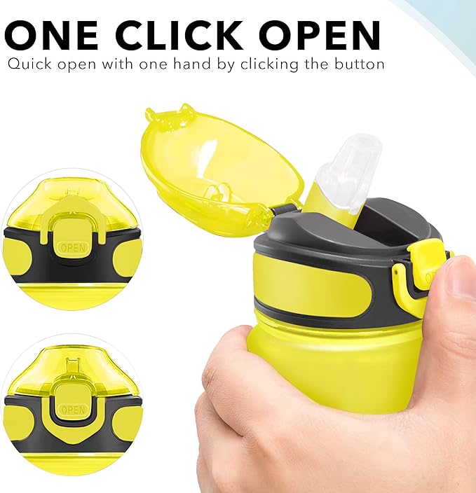 Enerbone 32 oz Drinking Water Bottle with Times to Drink and Straw, Motivational with Carrying Strap, Leakproof BPA & Toxic Free, Ensure You Drink Enough Water for Fitness Gym Outdoor