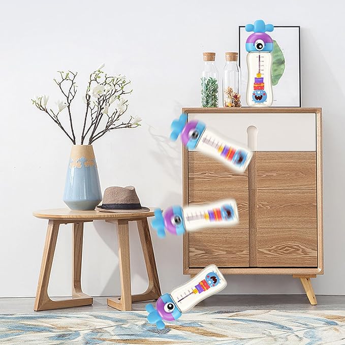 Kids Water Bottle for School or Travel, 11oz Reusable Kids School Water Bottle, Leak-Proof Portable Water Bottle for Girls & Boys, BPA-free (Blue, 1 Pack)