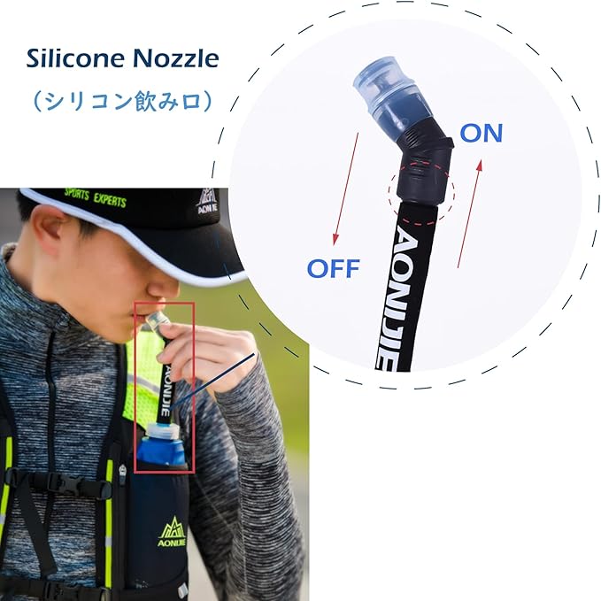 TRIWONDER TPU Soft Folding Water Bottles BPA-Free Collapsible Flask for Hydration Pack - Ideal for Running Hiking Cycling Climbing (600ml/20.29oz)