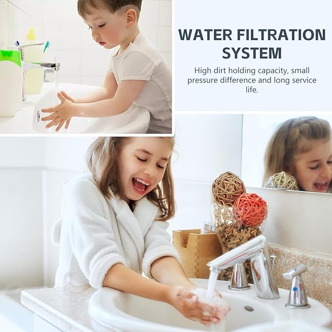 BLUERISE 5 Micron 10"x2.5" Wire Wound Whole House Water Filter Replacement Cartridge - 6 Pack