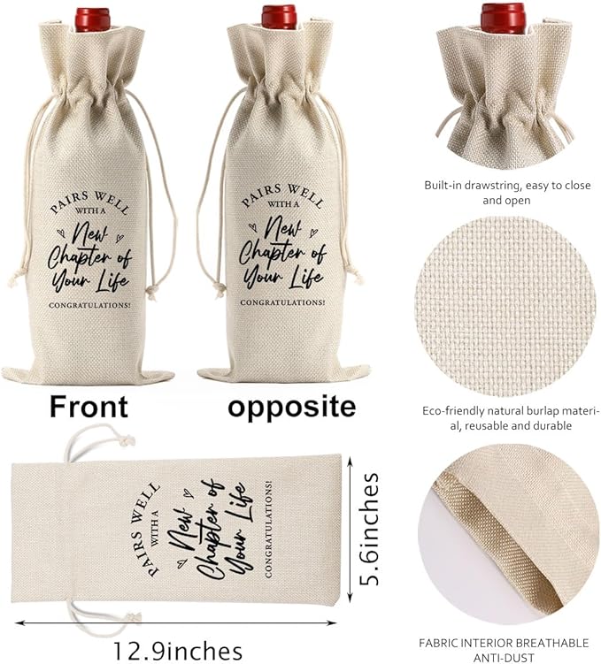 New Beginning New Business Owner Gifts for Women Farewell Gifts for Coworkers Going Away Gifts for Coworkers Women Moving Away Gifts for Friends coworker Leaving Gifts for Women New Chapter Wine Bag