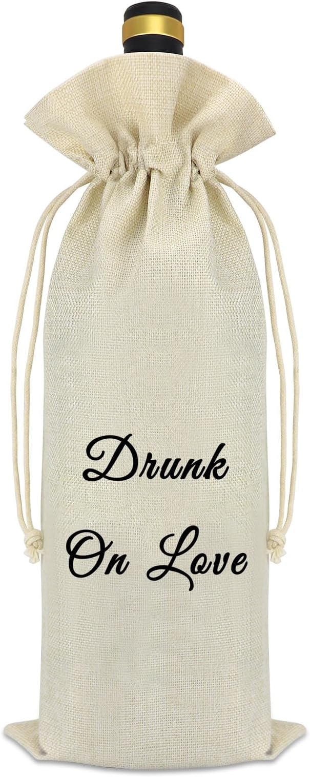 Wedding Gifts for Couple Wine Bag Bridal Shower Gifts Bachelorette Party Engagement Gifts for Friend Mr and Mrs Gifts Newlyweds Gift Anniversary Valentine's Day Gift for Husband Wine Bottle Gift Bag