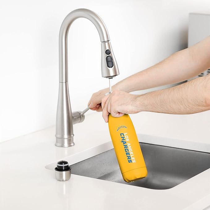 FOCO NFL unisex-adult NFL Team Logo Wordmark Chill Water Bottle