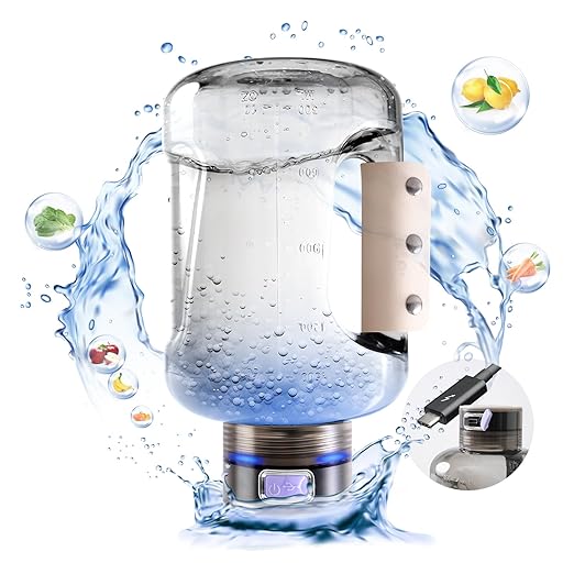 Hydrogen Water Bottle 57OZ/1.7L Large Hydrogen Water Generator Capacity Portable Hydrogen Water Bottle with SPE/PEM Technology, 6Min Electrolysis, Suitable for Outdoor Sports, Travel, Office