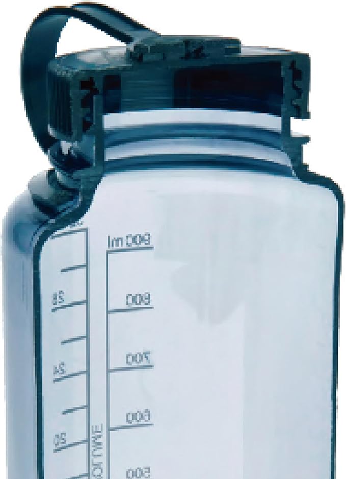 Nalgene Sustain Tritan BPA-Free Water Bottle Made with Material Derived from 50% Plastic Waste, 32 OZ, Wide Mouth,Smoke Grey