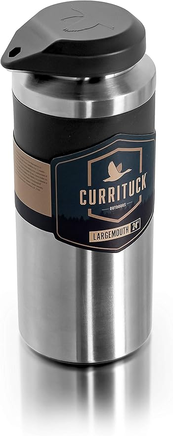 Camco 51986 24 oz Currituck SS Bottle (24oz, Wide Mouth, Stainless Steel)