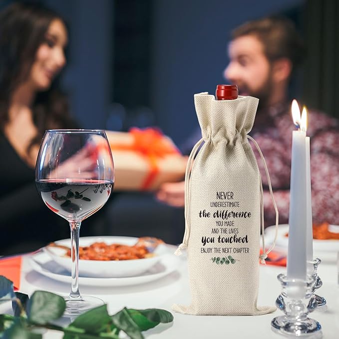 Wine Bag, Coworker Leaving Gifts for Women Men, Goodbye Gifts for Coworkers, Going Away Gifts for Coworkers Women, Farewell Gifts for Coworkers, Moving Away Gifts for Friends, Leaving Job