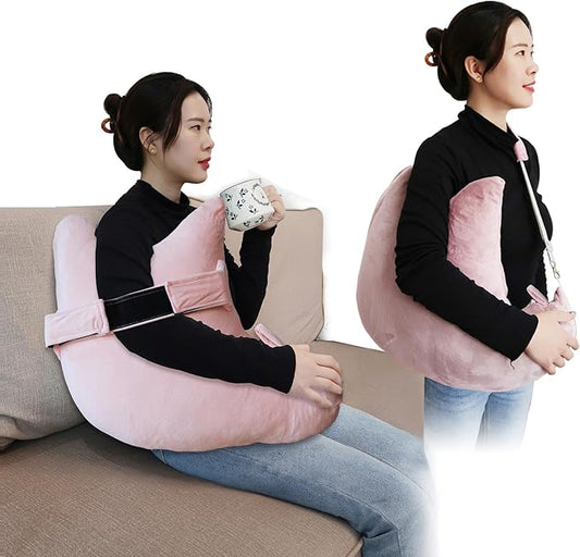 Shoulder Surgery Pillow, Ergonomic Rotator Cuff Pillow, Comfortable Post Shoulder Surgery Pillow, Adjustable Structure Provide Support, Shoulder Pain Relief (Orange, Arm & Shoulder Strap)