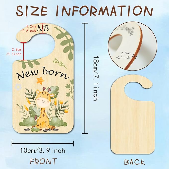 CRASPIRE 10Pcs Animals Wood Baby Wardrobe Dividers Leaf from Newborn to 36 Month Hanger Seperaters Woodland Baby Closet Organizers Nursery Infant Wardrobe Hangers Divider for Newborn Shower Nursery