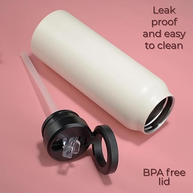 Stainless Steel Water Bottle With Magnetic Phone Holder, medium, red wine, JX-0008