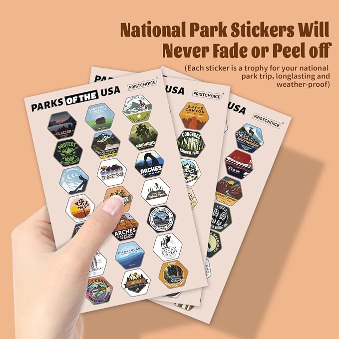 National Parks Water Bottle with Stickers and Straw,32oz Double Wall Vacuum Wide Mouth Insulated Water Bottle for Travel,BPA-free and Leak-proof (32oz,Pink White)