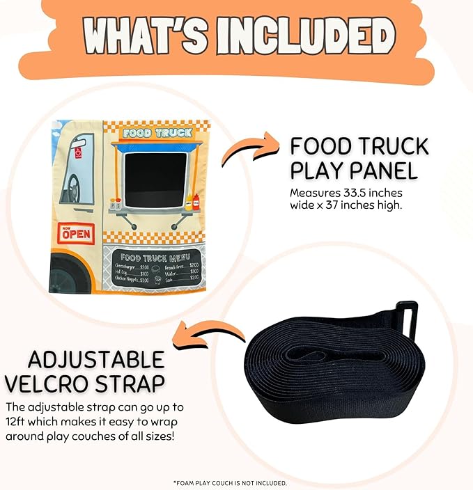 Play Panel for Childrens Foam Sofa Kids Couch (Food Truck)