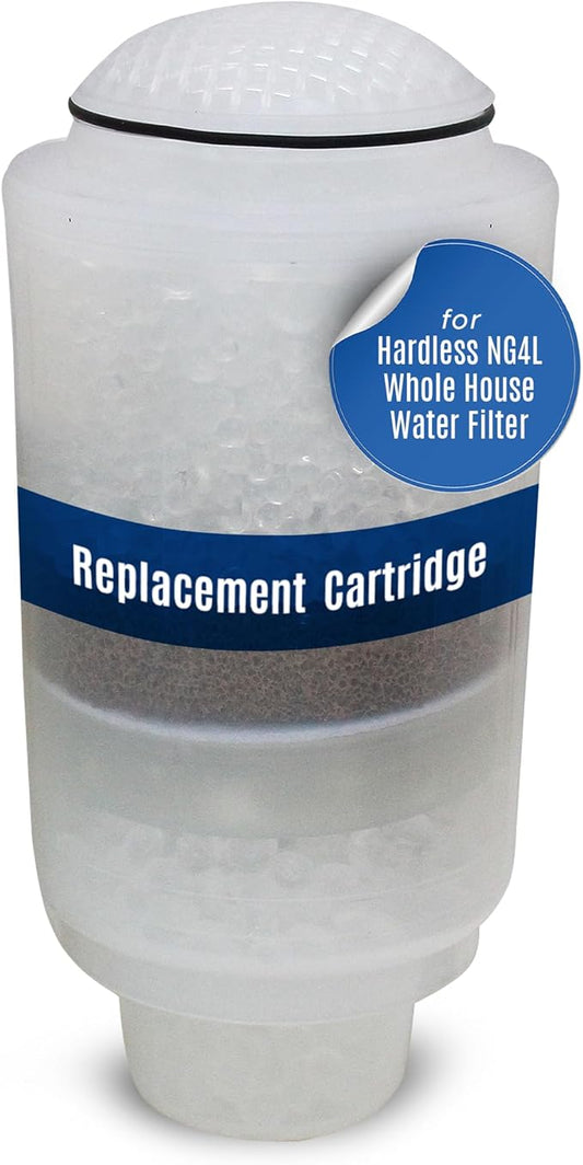 Replacement Cartridge for Hardless NG4L Whole House Water Filter - Designed for Areas with Extra Hard Water, Provides Clean and Filtered Water, Easy Installation - 8-Month Capacity