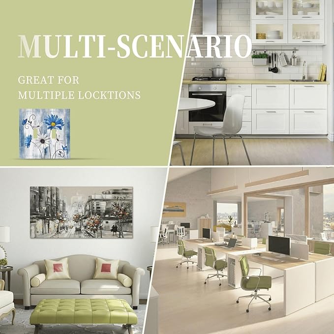 Rustic Teal Blue Daisy Floral Double Toggle Light Switch Covers 2 Gang Wall Plate Dual Decorative Switchplate Electrical Faceplate for Country Bathroom Bedroom Kitchen Decor