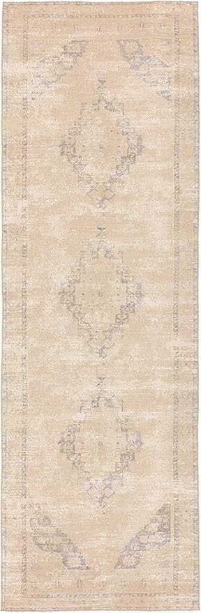 Jaipur Living Natural, Jute 2x8 Runner Rug, Boho, Tan and Slate, Entryway Rug, Hallway Runner