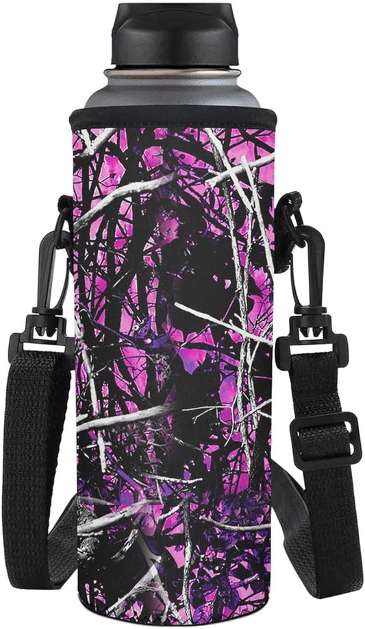 Jndtueit Basketball Water Pouch Holder, Soccer Bottle Cooler Cover Holder Strap for Outdoor Sports Gym Camping Walking