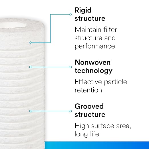 3M Aqua-Pure AP110 2-Pack Whole House Replacement Water Filter Cartridges, 5 Micron Sediment Reduction, for use with AP11T or AP101T Housing