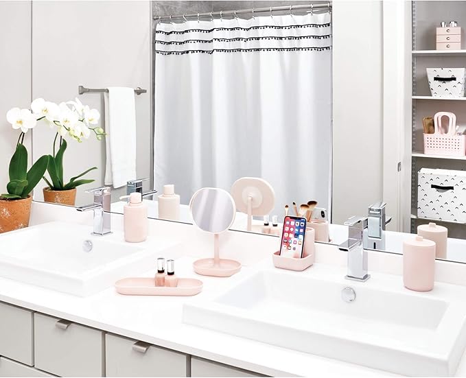 iDesign Arrow Fabric Storage Bin, Angled Medium Basket Container with Dual Side Handles for Closet, Bedroom, Toys, Nursery - Black and White