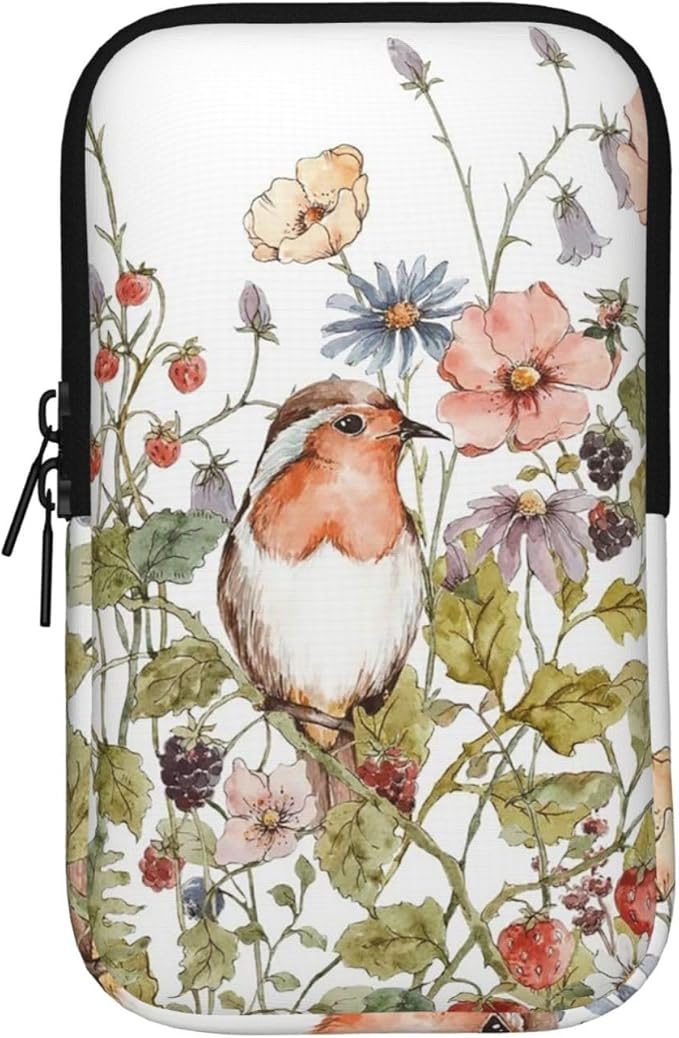 Water Bottle Pouch for Stanley Cup 40oz 30oz,Personalized Gym Purse for Men Women, Tumbler Pouch with Versatile Pocket Water Bottle Bag for Cards, Keys, Phone Botanical Leaf