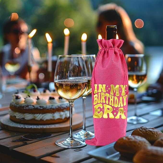 comfit In My Birthday Era Wine Bag,Birthday Wine Gifts for Her,Happy Birthday Wine Bag,Birthday Decorations,Wine gift bags