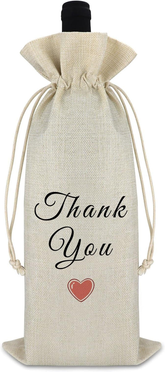 Thank You Gifts for Her Him Wine Bag Graduation Appreciation Gift for Teacher Coach Instructor Wine Gift Bag Graduation Gift for Friends Teachers Day Gift Christmas Thanksgiving Gift Wine Wrap Bag