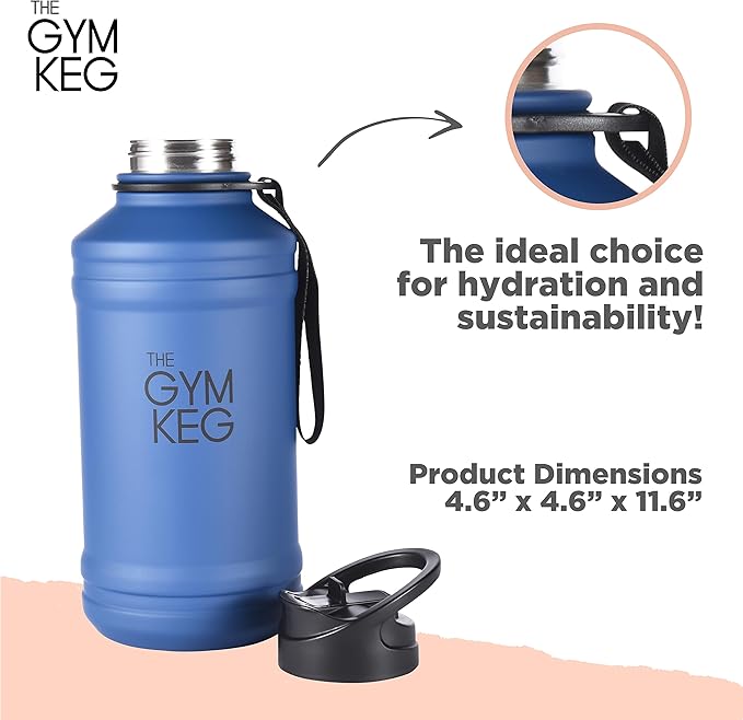 THE GYM KEG Stainless steel water Bottel_ Keg Stainless Steel Bottle - Leak-Proof, Insulated Beverage Container for Hot & Cold Drinks - Durable, Versatile & Kid-Safe - New