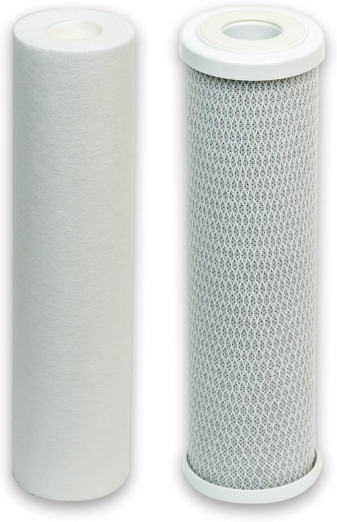CFS – Replacement Water Filter Kit Includes Sediment & Carbon Cartridge Compatible with 10" Reverse Osmosis and Under Sink Systems Models – Removes Bad Taste & Odor – 1 Micron (1 Pack Filter Kit)
