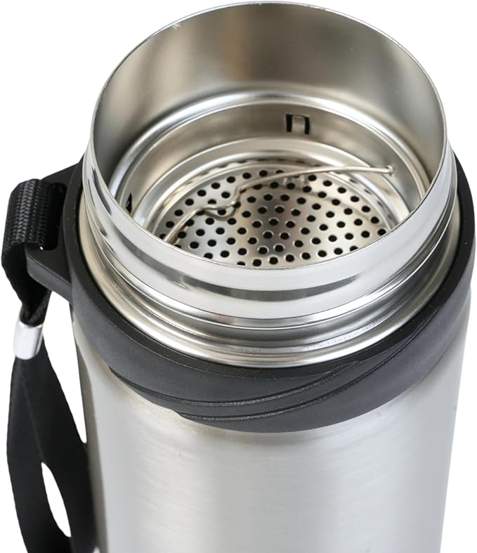 Stainless Steel Thermal Bottle, 600 mL, Digital Temperature Display, 4 Colors (Silver)