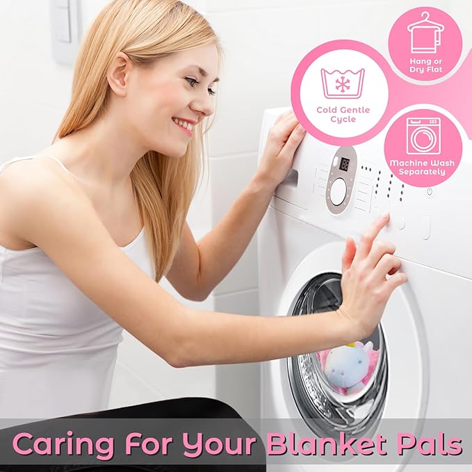 Pink Unicorn Baby Security Blanket Loveys for Babies Girls, 16" Soft Baby Lovey Blanket, Baby Snuggle Stuffed Animals Blankie, Baby Girls Gifts for Infant and Toddler