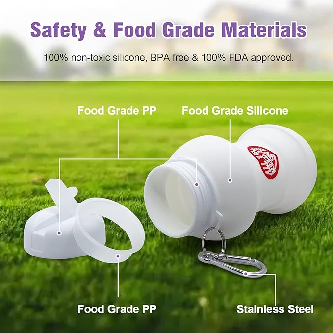 TOTU 20oz Water Bottle BPA Free, for Travel, Sports, Gym, Camping, Hiking, All Essentials