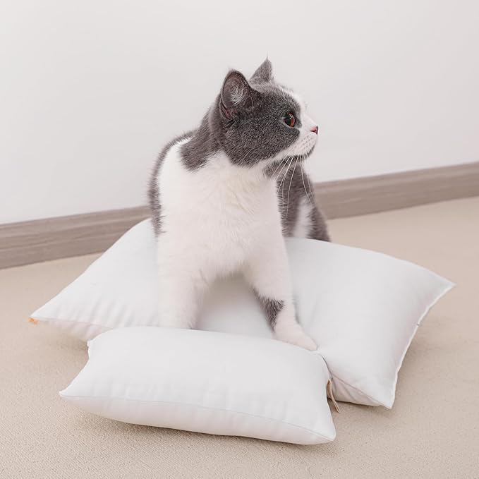 NTBAY Tiny Pillows, Down Alternative 7"x11" Microfiber Mini Pillows for Travel, Pets, Soft Machine Washable Small Pillows for Neck, Wrist, Lumbar and Knee, Dark Brown