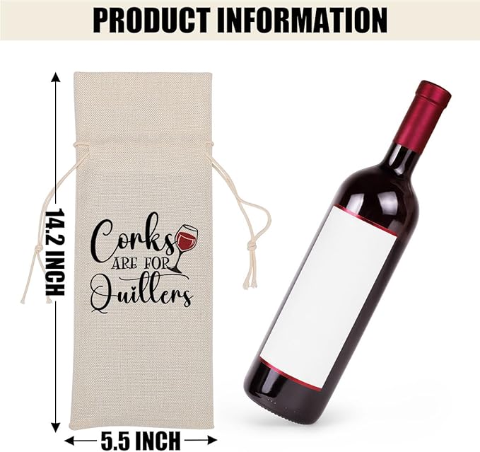 Funny Wine Quotes Wine Bag Wine Tasting Party Supplies for Wine Lovers Women Men Bride Groom Mother Christmas Birthday Wedding Bachelorrette Party Wine Bags