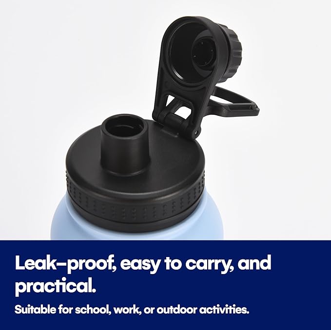 HYDRATE Insulated Stainless Steel Water Bottle - Large Reusable Flask with Leak-Proof Design and Convenient Handle - Double Vacuum Insulation for School, Work, or Adventure