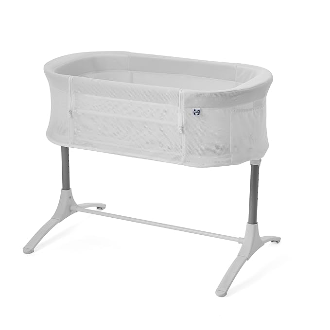 Sealy Baby Airy Dreams Breathable 2-in-1 Baby Bassinet & Bedside Sleeper, Bedside Bassinet for Baby, Height Adjustable, Stand-Alone or Bedside Sleeper, Drop-Down Panel for Easy Access