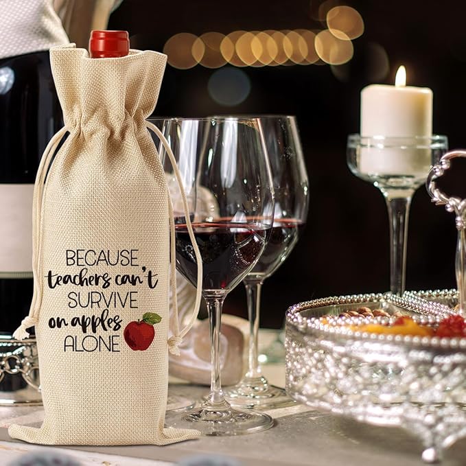 Teacher Wine Bag Teacher Gifts Teacher Appreciation Gifts Thank You Gifts for Teacher Back to School Teacher Gifts Teacher Christmas Gifts End of Year Teacher Gifts