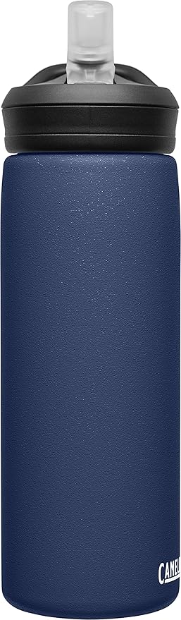 CamelBak eddy+ Water Bottle with Straw 20oz - Insulated Stainless Steel, Navy