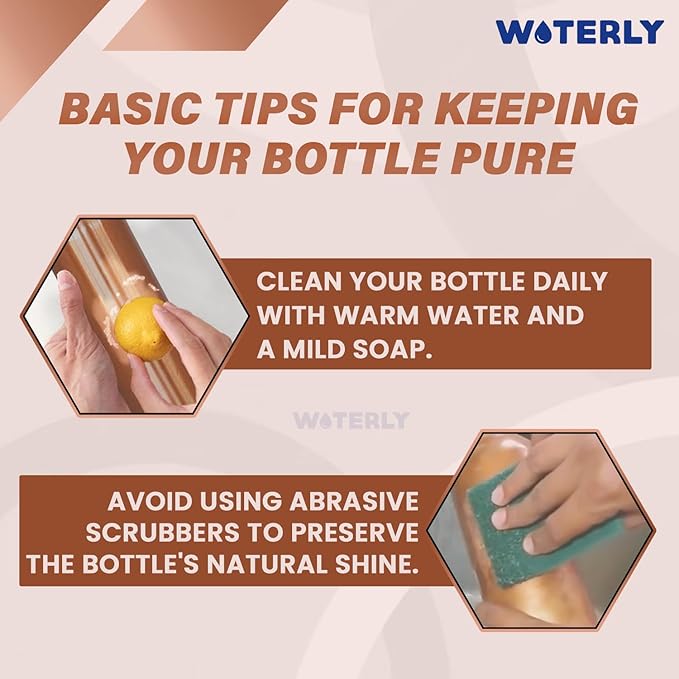 Pure Copper Water Bottle 34 oz Leak Proof Design | 100% insulated copper | Copper healing water benefits for Drinking ,Traveling, gifts , Gym& Office | (1000 ml)