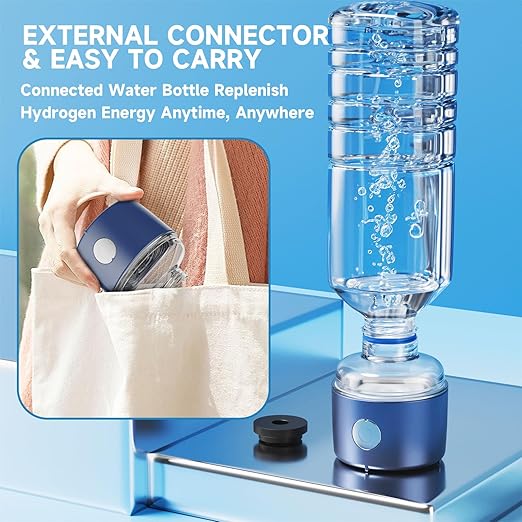 Hydrogen Water Bottle, 3 IN 1 Hydrogen Water Bottle Generator, 2300 PPB Smart Electrolysis Water Ionizer with SPE/PEM Technology, Hydrogen Water Machine for Women Men Office School Bike Running Travel