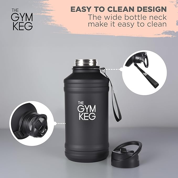 THE GYM KEG Stainless steel water Bottel_ Keg Stainless Steel Bottle - Leak-Proof, Insulated Beverage Container for Hot & Cold Drinks - Durable, Versatile & Kid-Safe - New